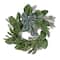 24'' LED Magnolia Mix Pine Wreath with Fabric Bow
